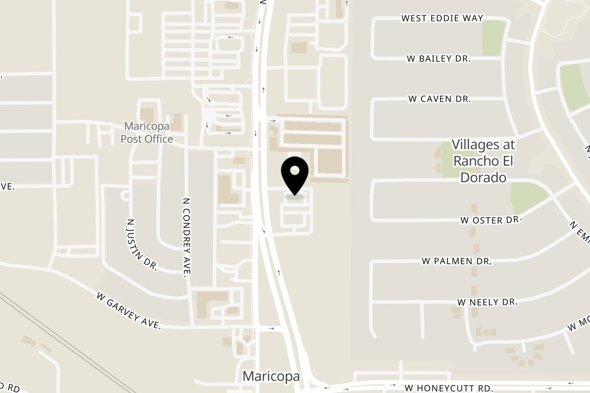 Map showing the location of Rili-B's Taco Shop Maricopa on 19975 N John Wayne Pkwy in Maricopa