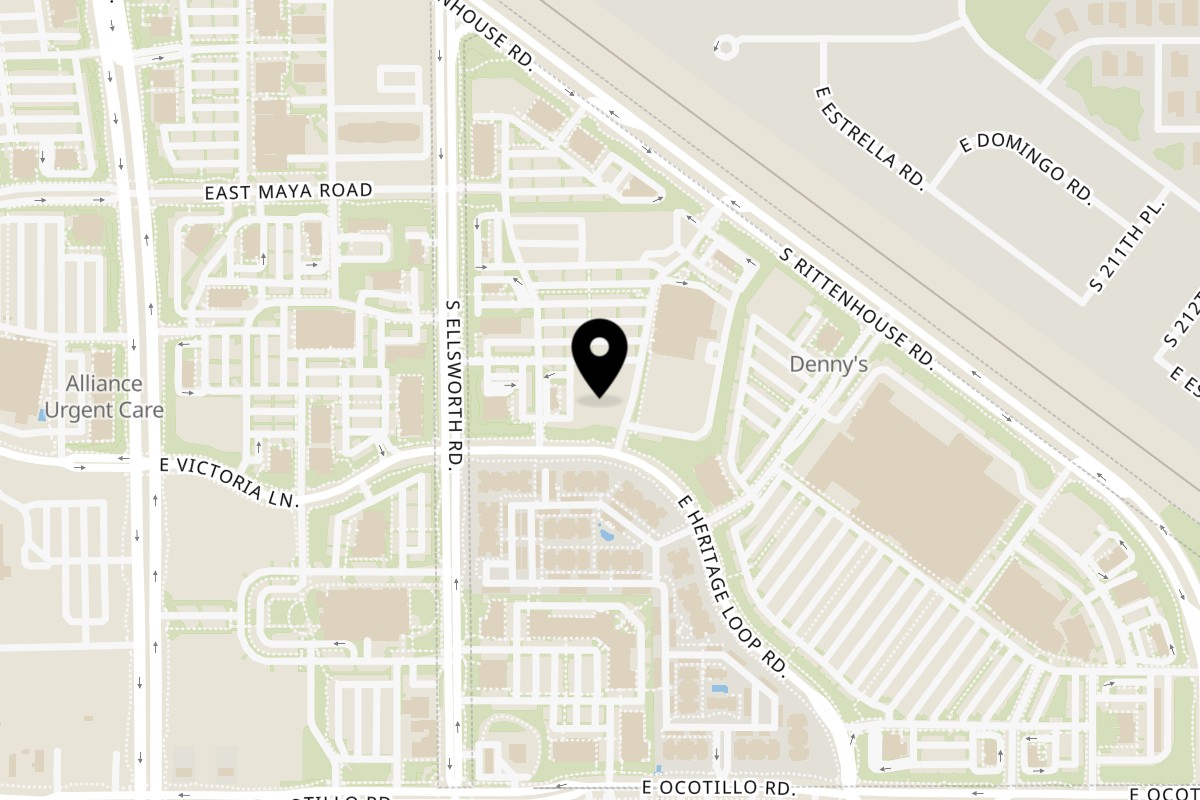 Map showing the location of Rili-B's Taco Shop Queen Creek on 20870 Heritage Loop Road in Queen Creek